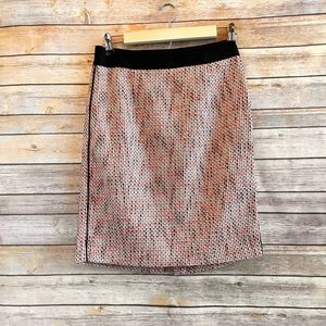 Banana Republic Woven Blood Orange Tweed Pencil Skirt Size 2P
